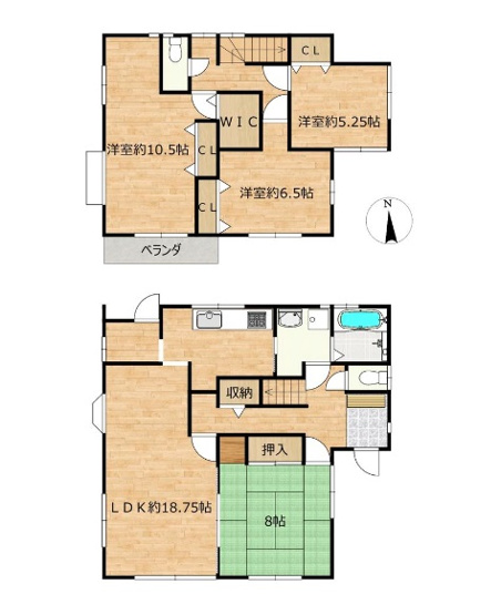 【間取り】 | 印西市木下東3丁目　中古戸建て | 間取り図
