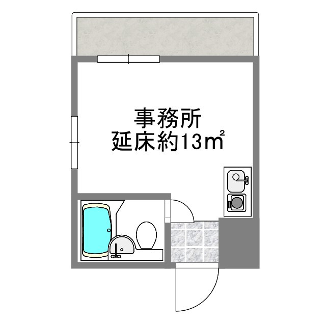 大阪市北区松ケ枝町の事務所の間取り