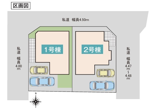 船橋市松が丘３丁目の区画図