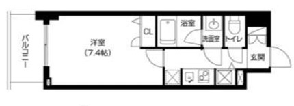 大阪市中央区島町２丁目の賃貸マンションの間取り