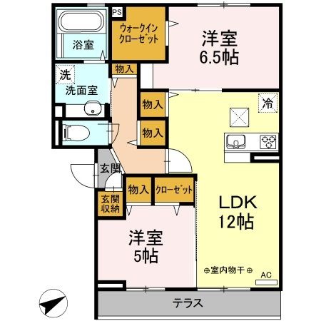 【間取り】 | ポーロウニア横山(ポーロウニアヨコヤマ)