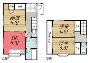 【間取り】 | 七栄貸戸建住宅