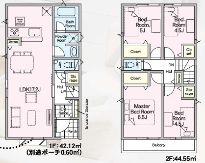 福岡市西区横浜第１５　１号棟の間取り