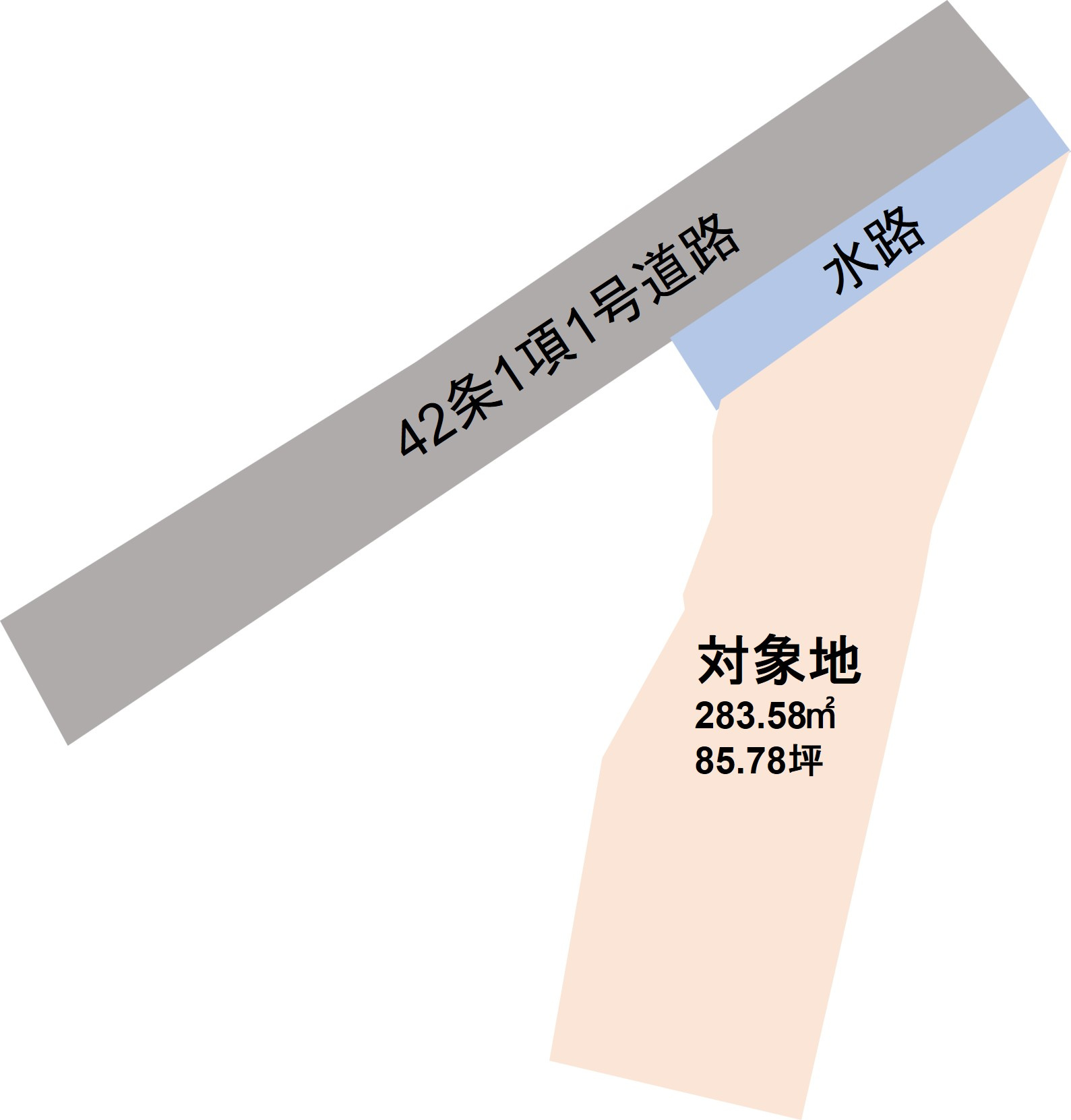 久留米市野中町1345‐１の土地図