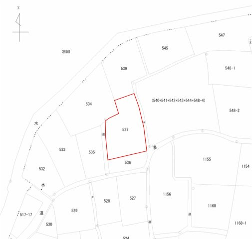 大牟田市唐船売地の土地図