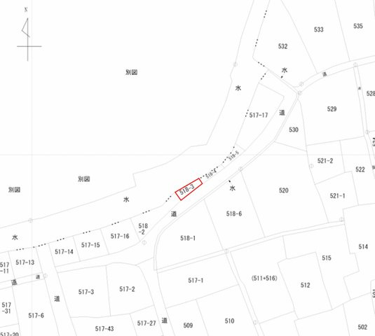 大牟田市唐船売地の土地図