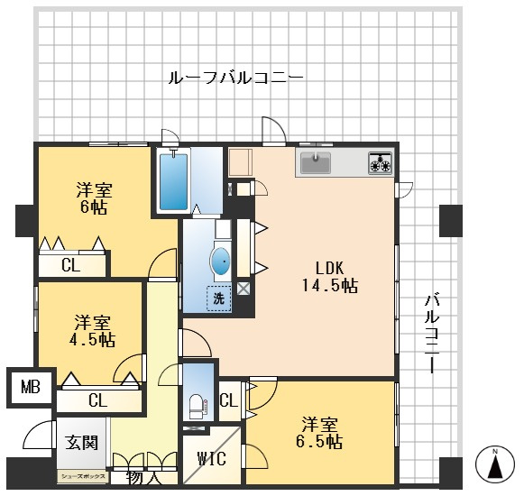 ディークラディア豊中少路プレビシオンコートの間取り