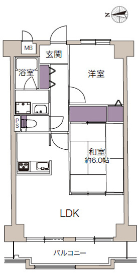 【間取り】 | ロイヤル八尾久宝寺　久宝寺小学校区　近鉄久宝寺口駅