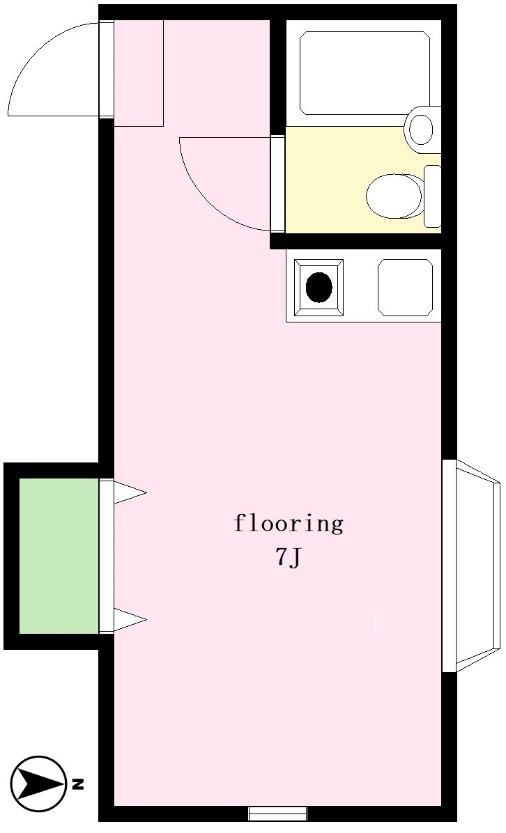 フローレンス駒沢　女性限定　角部屋　通風良好の間取り
