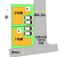 福岡市早良区田隈３丁目８期　１号棟の区画図