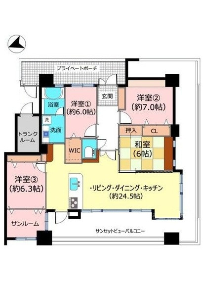 呉市若葉町フォレストコート瀬戸見サンセットビュー3階