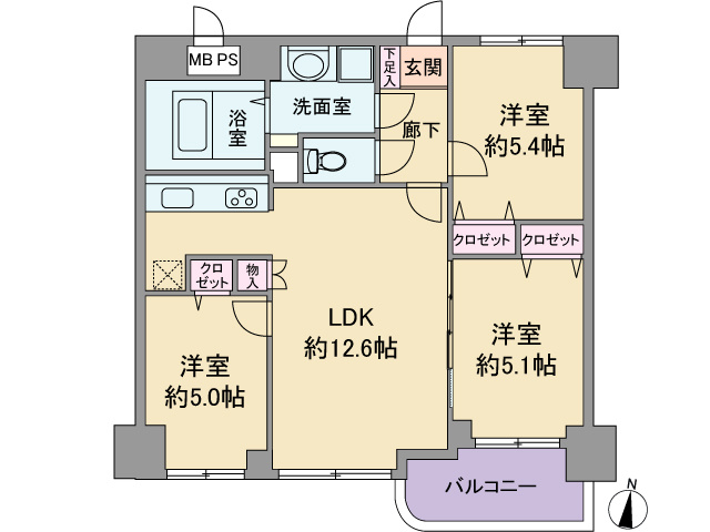  ＼北四番丁駅11分×3LDK／ライオンズマンション支倉丁