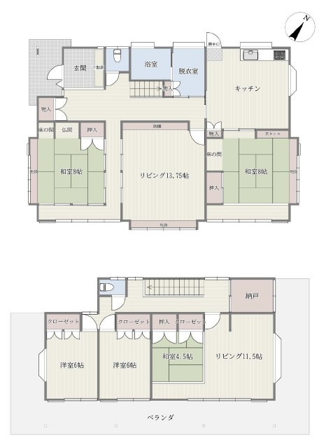 中央台鹿島一丁目 中古一戸建ての間取り