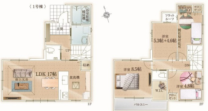 西東京市栄町1丁目　新築一戸建　西武池袋線　ひばりが丘の間取り