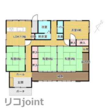 三井郡大刀洗町大字鵜木の中古一戸建の間取り