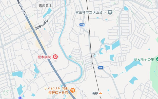 富田林市伏山　新築一戸建ての地図