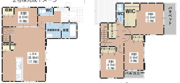 福岡市早良区田隈３丁目８期　２号棟の間取り