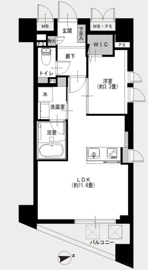 【間取り】 | 恵比寿ブルーメ