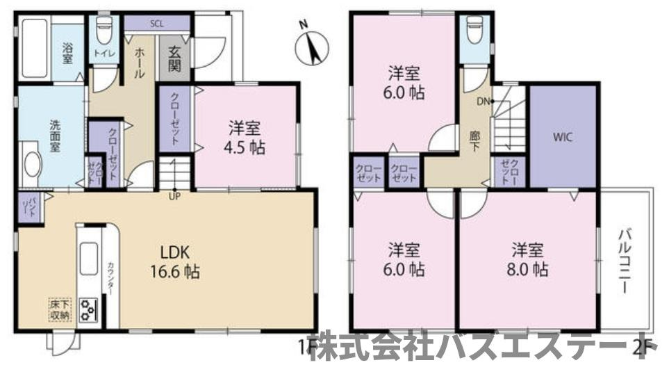 北原　中古一戸建ての間取り