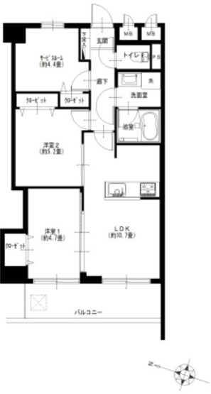 【間取り】 | ライオンズマンション幡ヶ谷