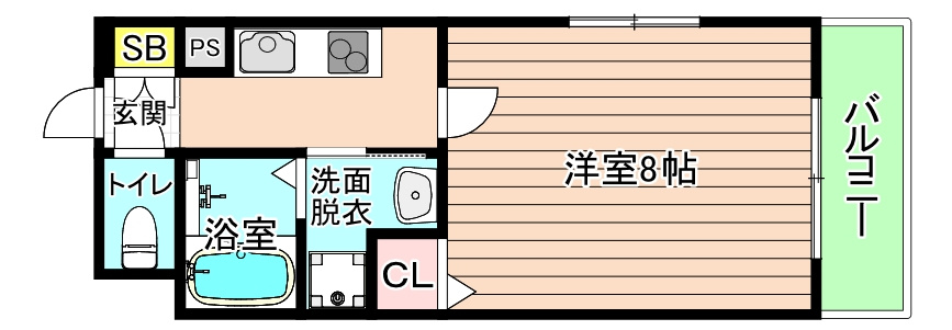 大阪市都島区都島南通２丁目の賃貸マンションの間取り