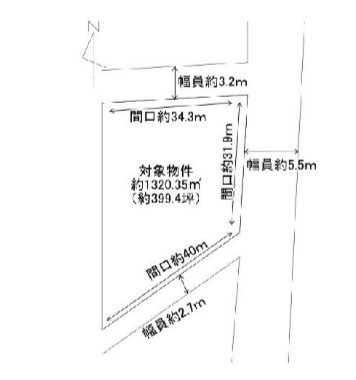 姫路市夢前町塩田の売地の区画図
