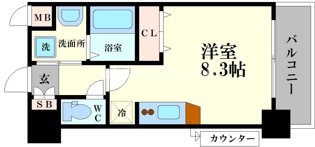 エスリード弁天町南の間取り