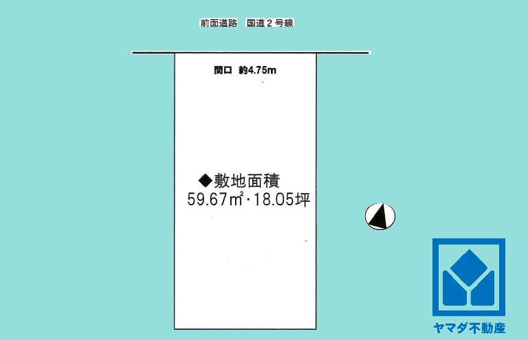 西宮市弓場町の土地図