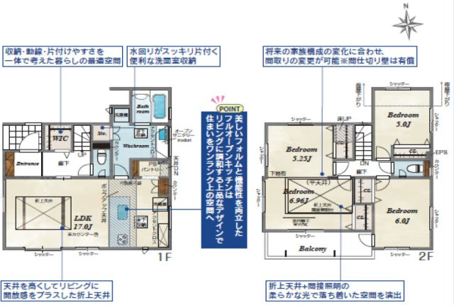 新築／入間郡三芳町上富　全2棟の間取り|2階建て3LDK