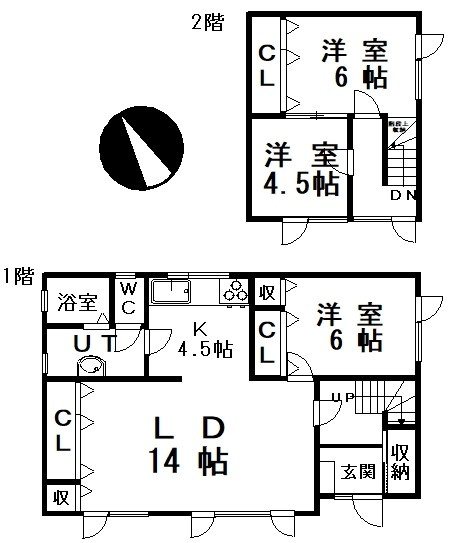 【間取り】 | 興津2丁目95-115，164売家