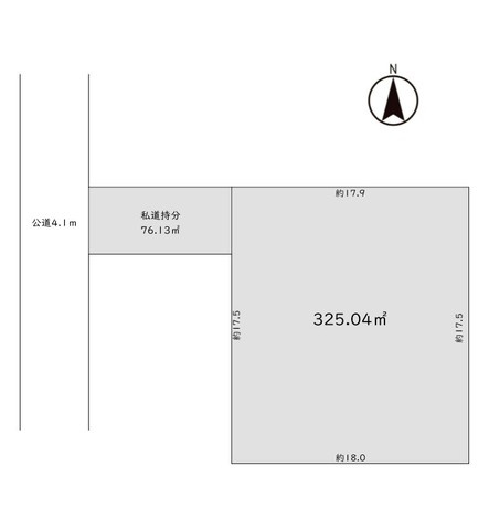 滑川町羽尾　売地の土地図