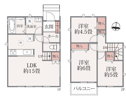 早良区干隈６丁目５６２番　B号棟の間取り