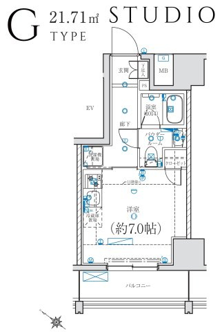 LEXE横濱関内の間取り