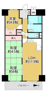 【間取り】 | ファミール堺3階