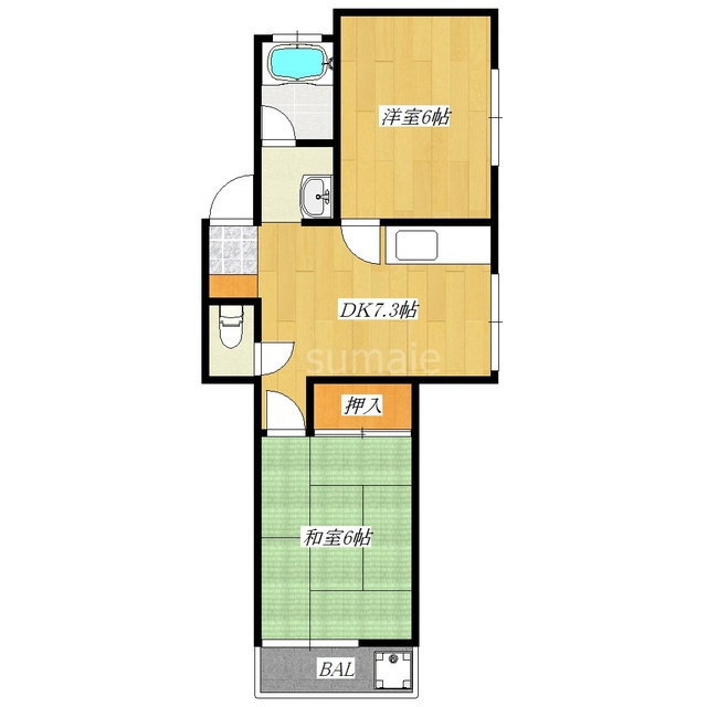 赤羽パナハイツの間取り|2面採光のお部屋です！