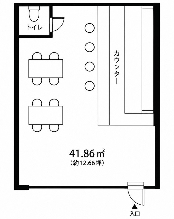 吹田市片山町１丁目の店舗事務所の間取り