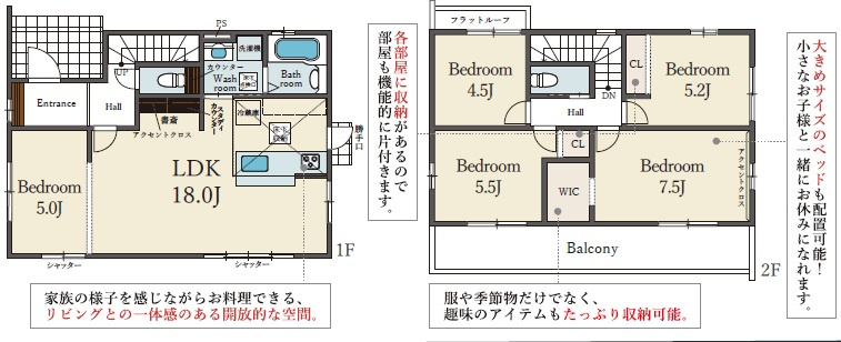 広畑区清水町　新築一戸建ての間取り