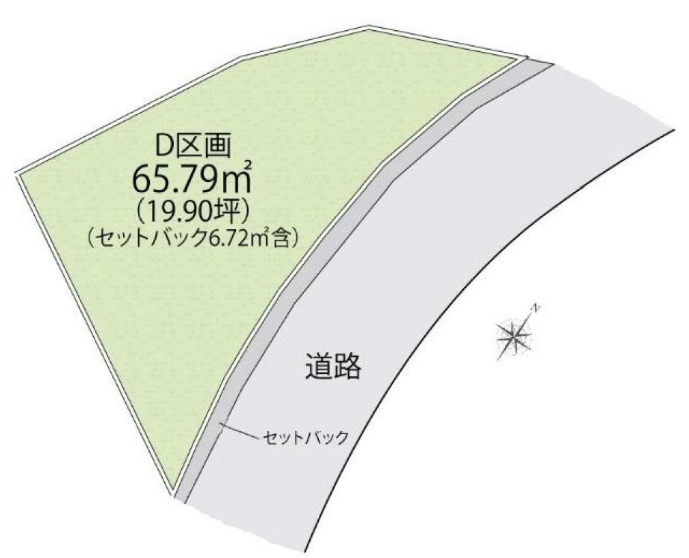 インフラ完備　建築条件なしの土地図|土地図