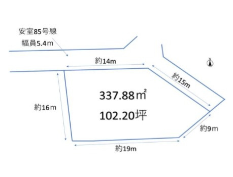 姫路市田寺山手町の売地の区画図