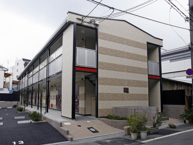 レオパレス南田辺の外観|外はこのようになっています