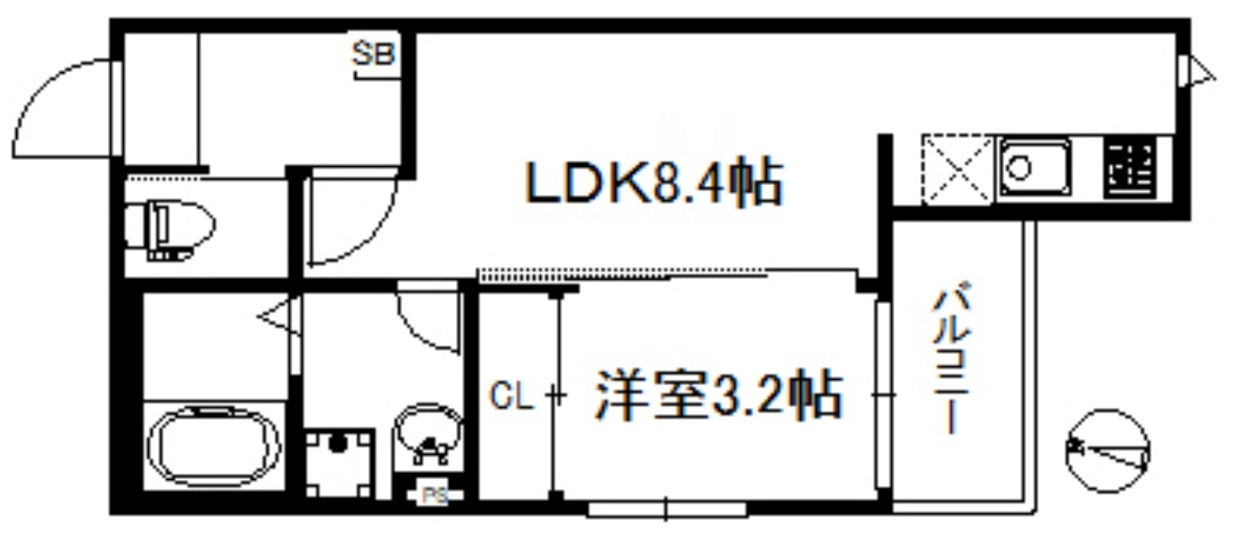 Ciel鳥飼の間取り|使いやすい間取りです。