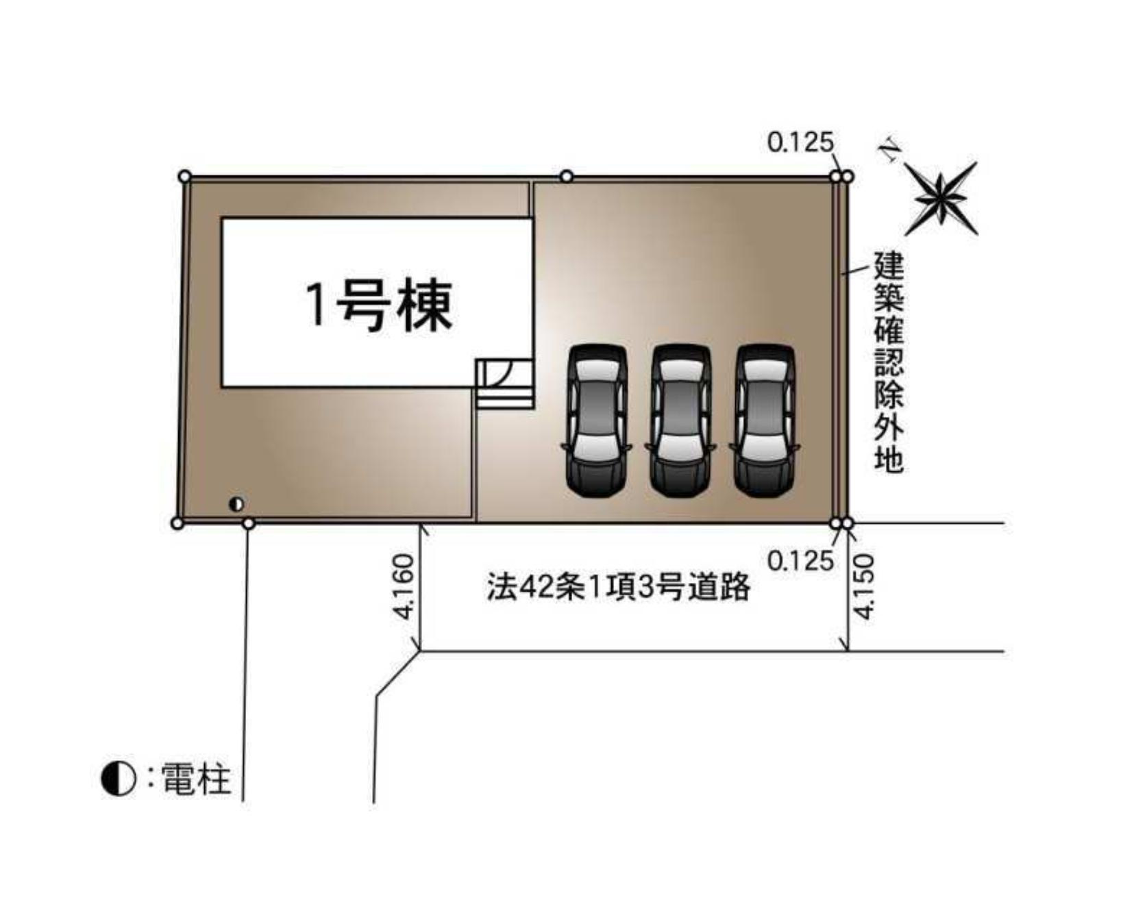 つくばみらい市谷井田第8　新築戸建の区画図
