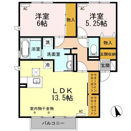フェリオ コズカタ　Ａの間取り