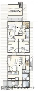 西今宿8丁目　中古一戸建ての間取り