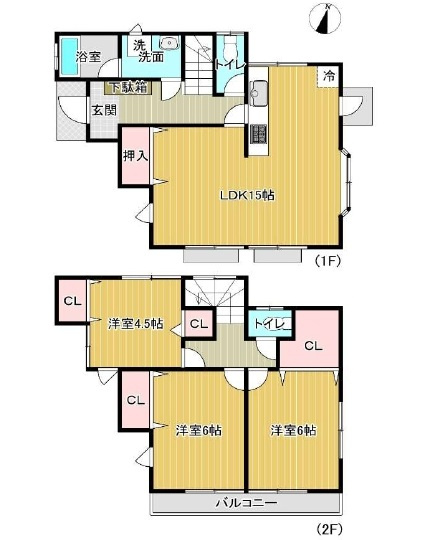 東久留米市下里6丁目　中古一戸建　～南西角地～