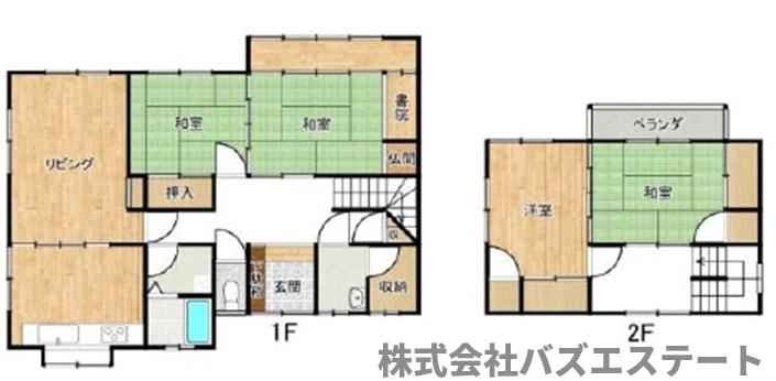 辻井８丁目　中古一戸建ての間取り