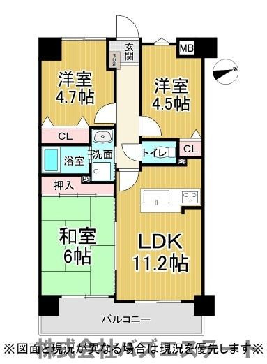 プレステージ姫路Ⅱの間取り