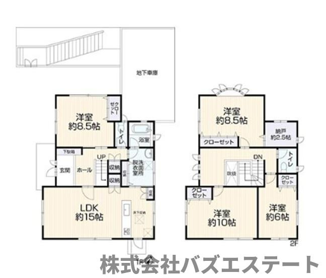 田寺東　中古一戸建ての間取り