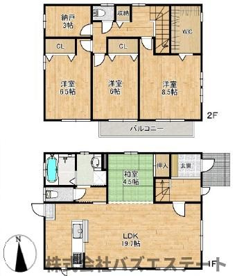 白浜町宇佐崎北　中古一戸建ての間取り