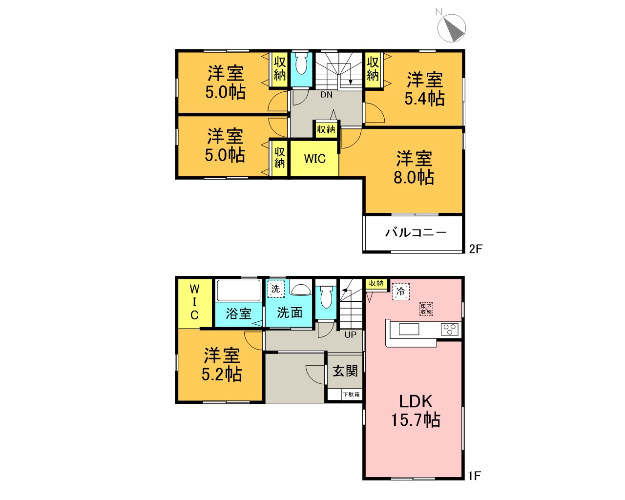 高浜第43呉竹町　新築戸建＜9号棟＞の間取り|5LDK＋WIC